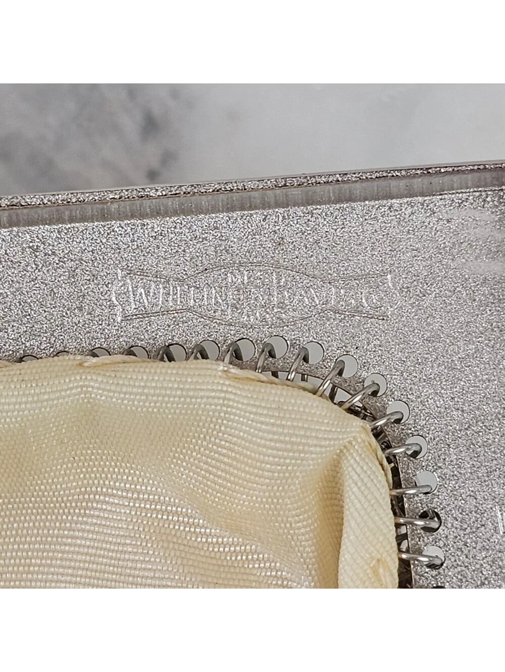Vintage Whiting & Davis Silver Mesh Evening Bag Silver Frame 1950s